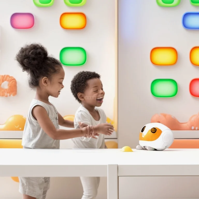 Kind interagiert mit KI-gesteuertem Spielzeug